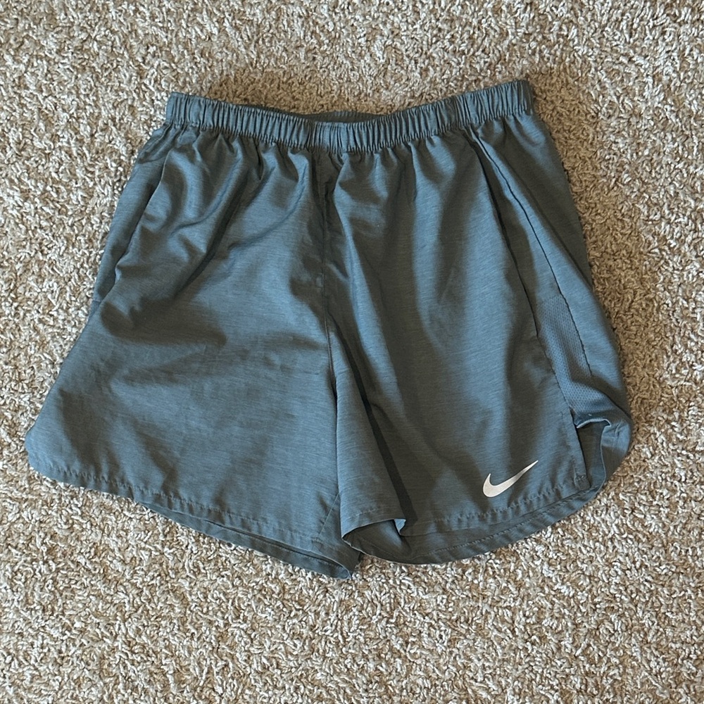 Nike Grey Athletic Shorts with Swoosh Mens Size S Running